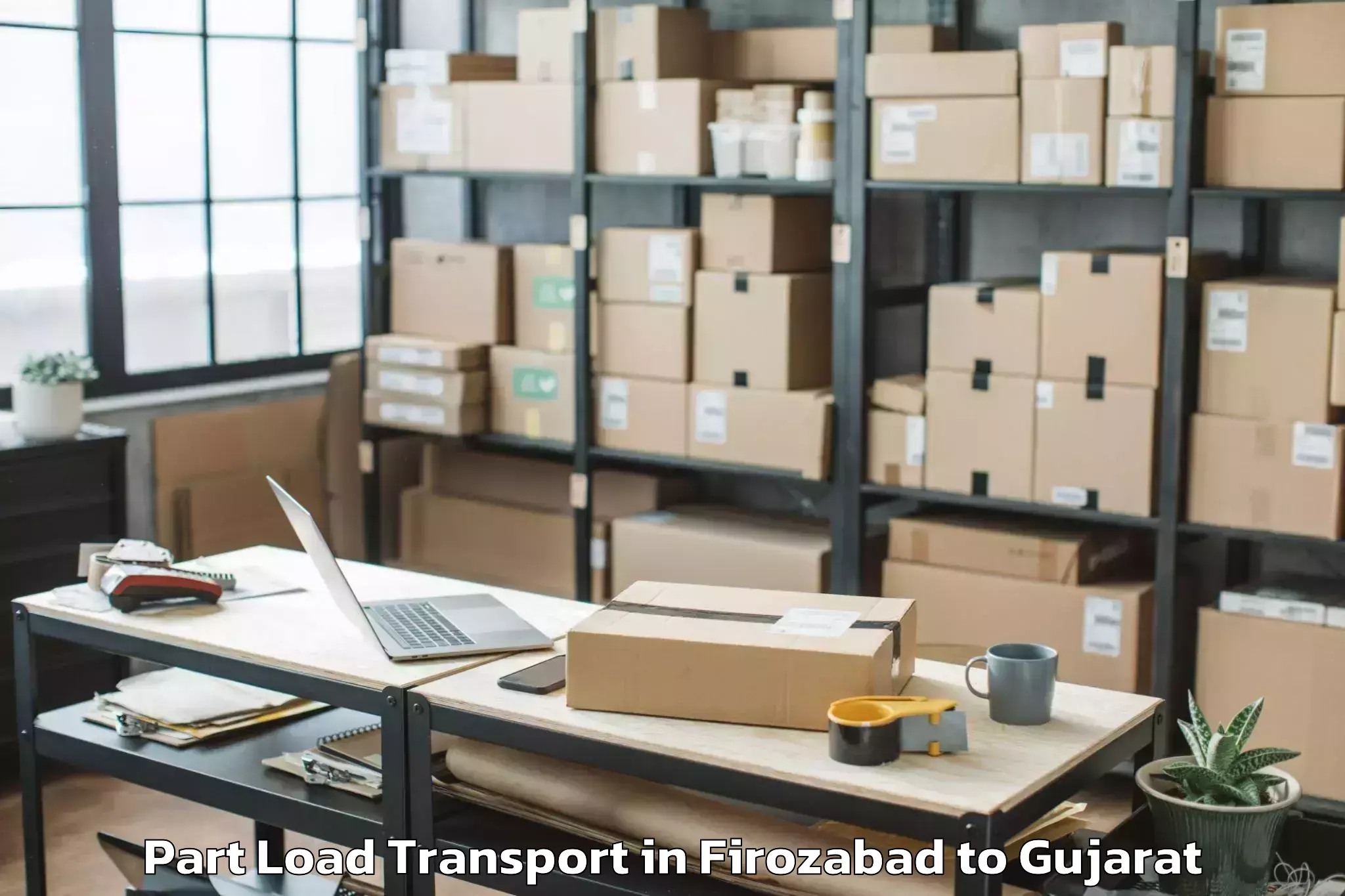 Book Your Firozabad to Unjha Part Load Transport Today